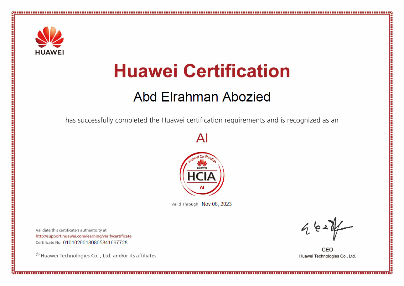 HCIA-AI, Huawei